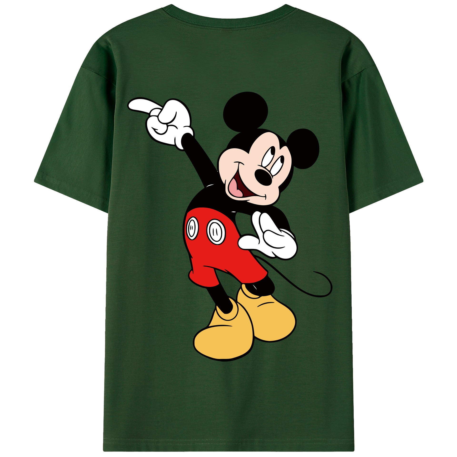 （画像用） ミッキーマウス Mickey Mouse 綿100％半袖Tシャツ（背面プリント）